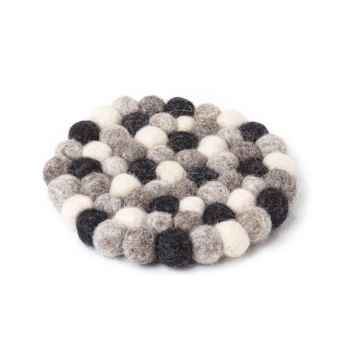 Abbott Coaster Felt Ball - Grey- 4" Abbott Coaster Felt Ball - Grey- 4"