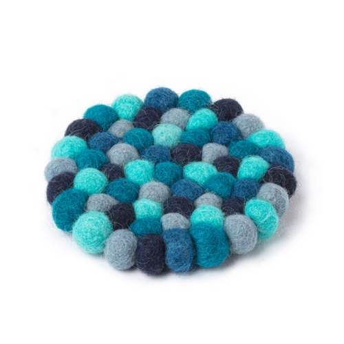 Abbott Coaster Felt Ball - Blue - 4" Abbott Coaster Felt Ball - Blue - 4"