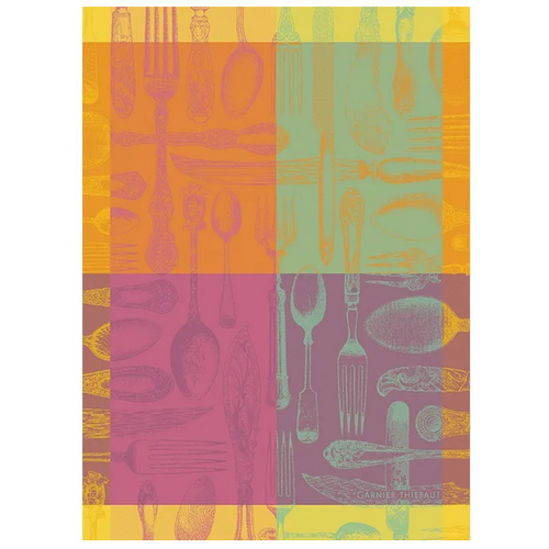Garnier Thiebaut Garnier Thiebaut Tea Towel Couverts et Couleurs Orange Garnier Thiebaut Garnier Thiebaut Tea Towel Couverts et Couleurs Orange