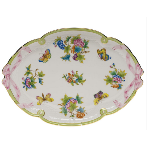 Herend Ribbon Tray Queen Victoria