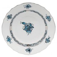 Salad Plate Chinese Bouquet Turquoise Platinum