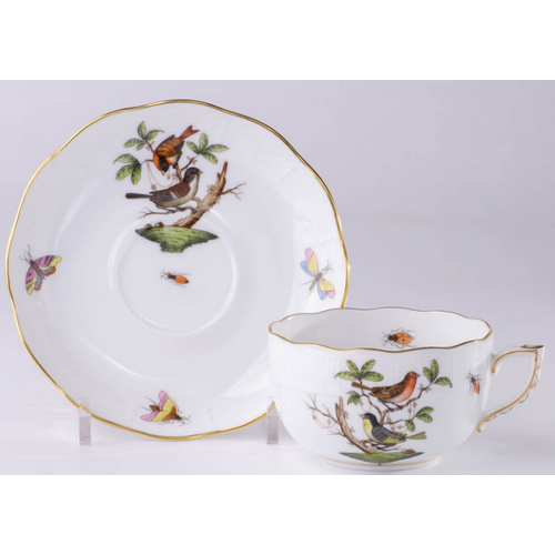 Herend Teacup and Saucer Rothschild Bird