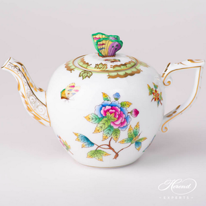 Herend Teapot Butterfly Knob Queen Victoria