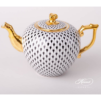 Teapot Twisted Knob Fishnet Black