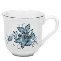 Mocha Cup Chinese Bouquet Turquoise Platinum