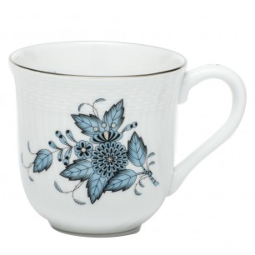 Herend Mocha Cup Chinese Bouquet Turquoise Platinum