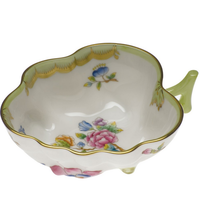 Leaf Shaped Sugar Bowl with Butterfly Queen Victoria