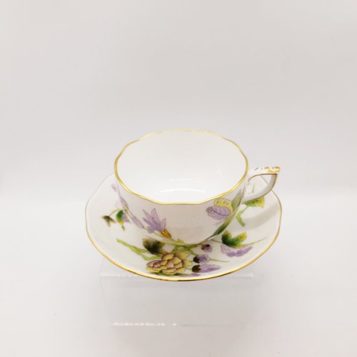 Herend Teacup and Saucer Royal Garden Butterfly Lilac
