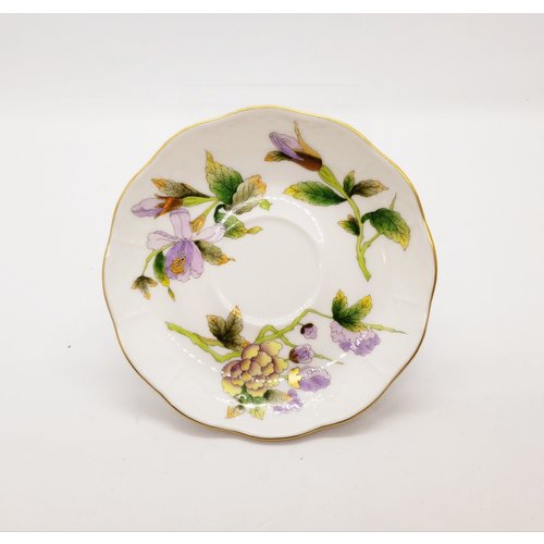 Herend Teacup and Saucer Royal Garden Butterfly Lilac