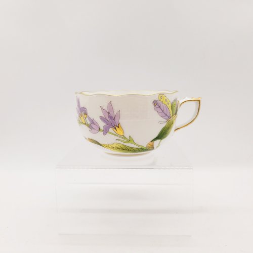 Herend Teacup and Saucer Royal Garden Butterfly Lilac