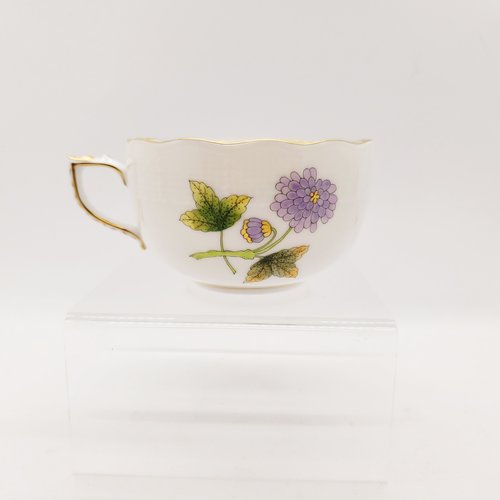 Herend Teacup and Saucer Royal Garden Butterfly Lilac