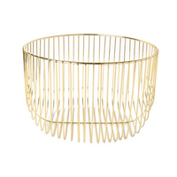 Round Wire Basket - GOLD - LARGE 25cm x 16cm