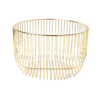 Round Wire Basket - GOLD - SMALL 20.5cm x 13cm