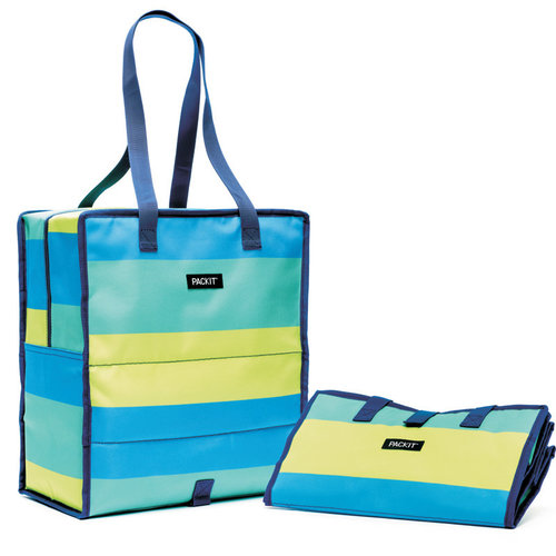 PackIt PACKIT Grocery Bag Fresh Stripe PackIt PACKIT Grocery Bag Fresh Stripe