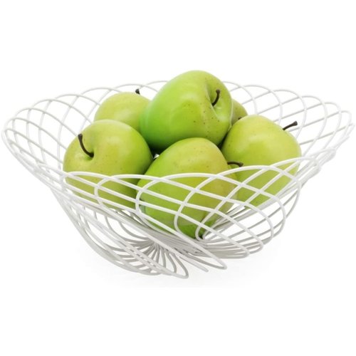 Torre & Tagus SPIRO Wire Fruit Basket WHITE Torre & Tagus SPIRO Wire Fruit Basket WHITE