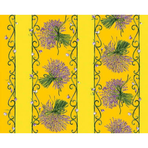L'Art de Vivre Inc. TABLECLOTH RECT. 60" X 102" Yellow Lavender . COATED L'Art de Vivre Inc. TABLECLOTH RECT. 60" X 102" Yellow Lavender . COATED