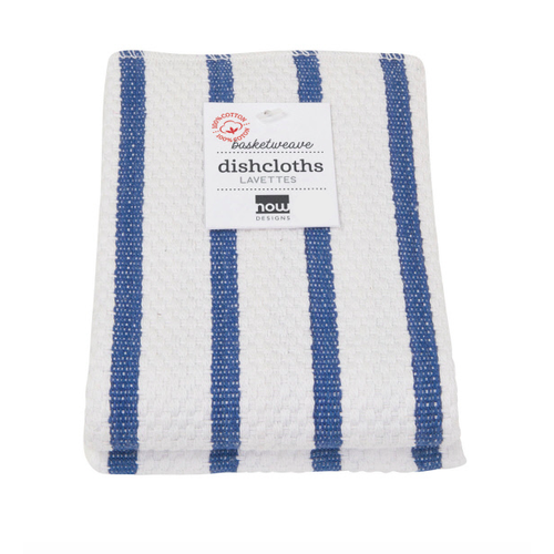 Now Designs Dishcloth Basketweave Royal Blue