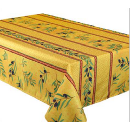 Texstyles Deco Tablecloth Poly Rect 58” X 108” Olea - Yellow Texstyles Deco Tablecloth Poly Rect 58” X 108” Olea - Yellow