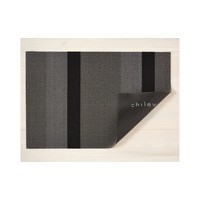 Big Mat Bold Stripe Shag Silver and Black