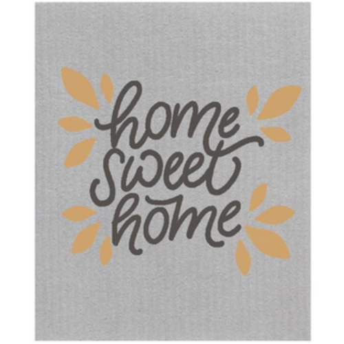 Swedish Cloth Swedish Cloth Home Sweet Home Gold Leaf Grey Swedish Cloth Swedish Cloth Home Sweet Home Gold Leaf Grey
