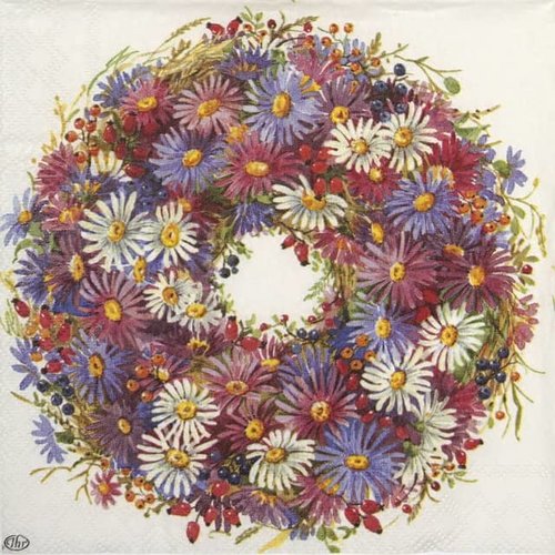 OCD Napkin Lunch Paper Couronne De Fleurs OCD Napkin Lunch Paper Couronne De Fleurs
