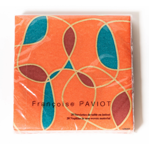 OCD Napkin Dinner PAVIOT Orange Swirl OCD Napkin Dinner PAVIOT Orange Swirl