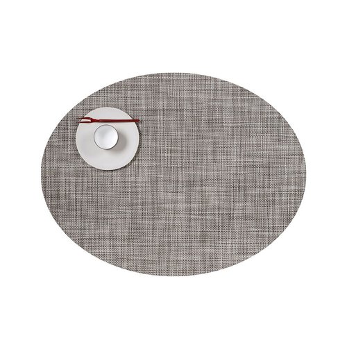 Chilewich Placemat Mini Basketweave Oval Gravel