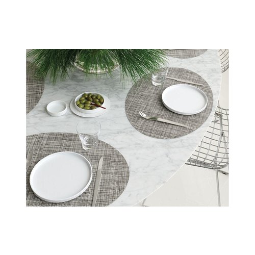 Chilewich Placemat Mini Basketweave Oval Gravel