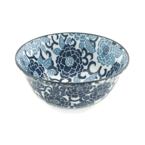 Nicetys Import JAPANESE Blue Floral Design Bowl 532ml Nicetys Import JAPANESE Blue Floral Design Bowl 532ml