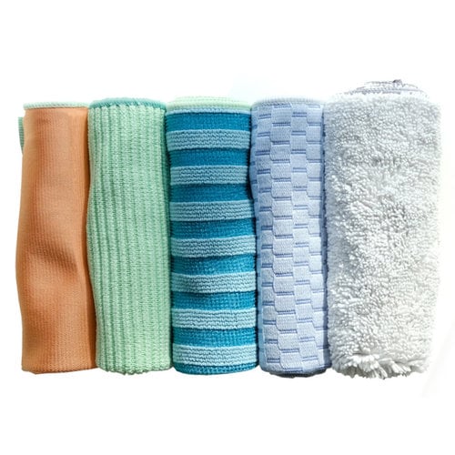 Full Circle Microfibre Essential Cleaning Cloth Mixed/Set of 5