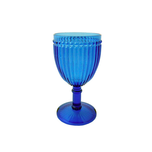 Le Cadeaux Milano Wine 12 oz Glass Blue Polycarbonate Le Cadeaux Milano Wine 12 oz Glass Blue Polycarbonate