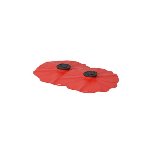 CHARLES VIANCIN Lid Drink Silicone Poppy Set of 2