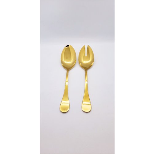 Herdmar Rocco Gold Shiny Salad Set 2 Piece Herdmar Rocco Gold Shiny Salad Set 2 Piece