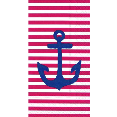 IHR Napkin/Guest Towel Paper YACHT CLUB ANCHOR RED IHR Napkin/Guest Towel Paper YACHT CLUB ANCHOR RED