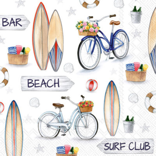IHR Napkin Cocktail Paper SURF CLUB IHR Napkin Cocktail Paper SURF CLUB