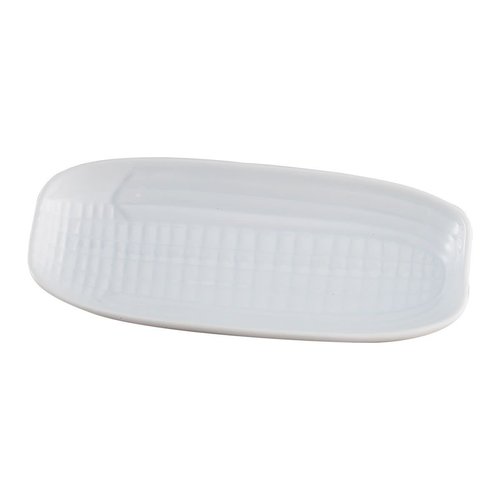 Harold Import Company Corn Dish White Porcelain Harold Import Company Corn Dish White Porcelain