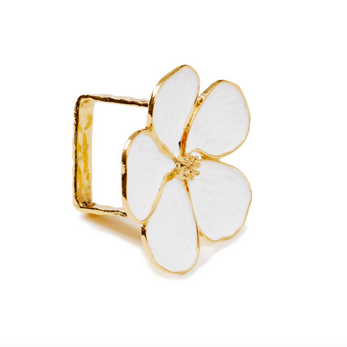 BRILLIANT Napkin Ring White Daisy Set of 4 BRILLIANT Napkin Ring White Daisy Set of 4