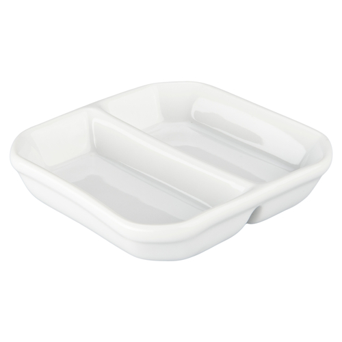 Danesco Divided TIDBIT Dish White Danesco Divided TIDBIT Dish White