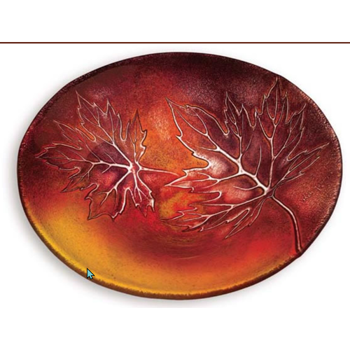 Maleras Maple Leaves Bowl red 6.5" diameter EXCLUSIVE