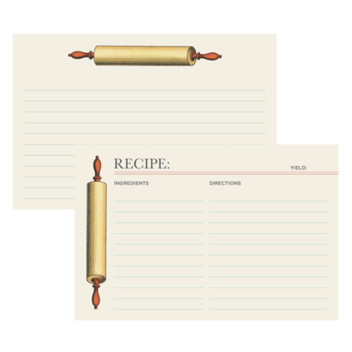 Design Home Recipe Card ROLLING PIN Design Home Recipe Card ROLLING PIN