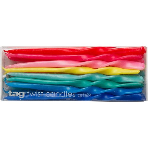 Design Home MINI TWIST TAPER CANDLES/PACK OF 24 Design Home MINI TWIST TAPER CANDLES/PACK OF 24