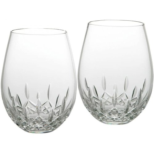 Waterford LISMORE NOUVEAU Stemless Wine Deep Red 12 oz Set of 2 Waterford LISMORE NOUVEAU Stemless Wine Deep Red 12 oz Set of 2