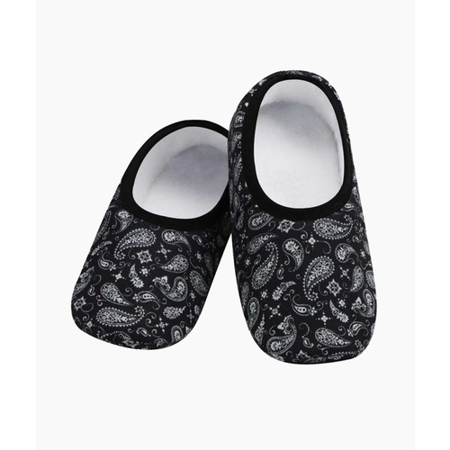 Snoozies Snoozies Slippers Black Bandana Medium Snoozies Snoozies Slippers Black Bandana Medium
