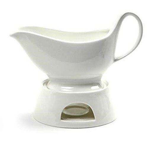 Maison Plus Porcelain Gravy boat with warmer 400ml Maison Plus Porcelain Gravy boat with warmer 400ml