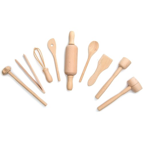 Fox Run Kid's 9 pc. Wood Baking Set Fox Run Kid's 9 pc. Wood Baking Set