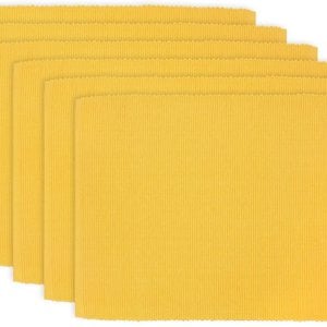 Texstyles Deco PLACEMAT SOLID RIB POLY/COTTON YELLOW- 13” X 19”