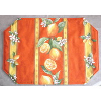 PLACEMAT Orange Blossom . 100% Cotton