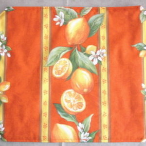 L'Art de Vivre Inc. PLACEMAT Orange Blossom . 100% Cotton