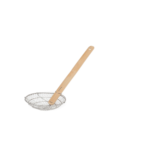 Catering Line Skimmer / Spider 4 inches Stainless Steel with Bamboo Catering Line Skimmer / Spider 4 inches Stainless Steel with Bamboo