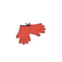 Oven Mitt Set Silicone Red Heart